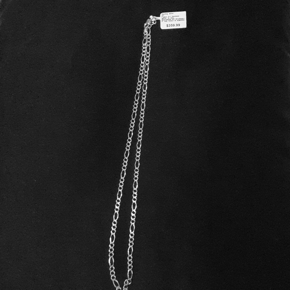 22" Sterling Silver Figaro Chain Necklace